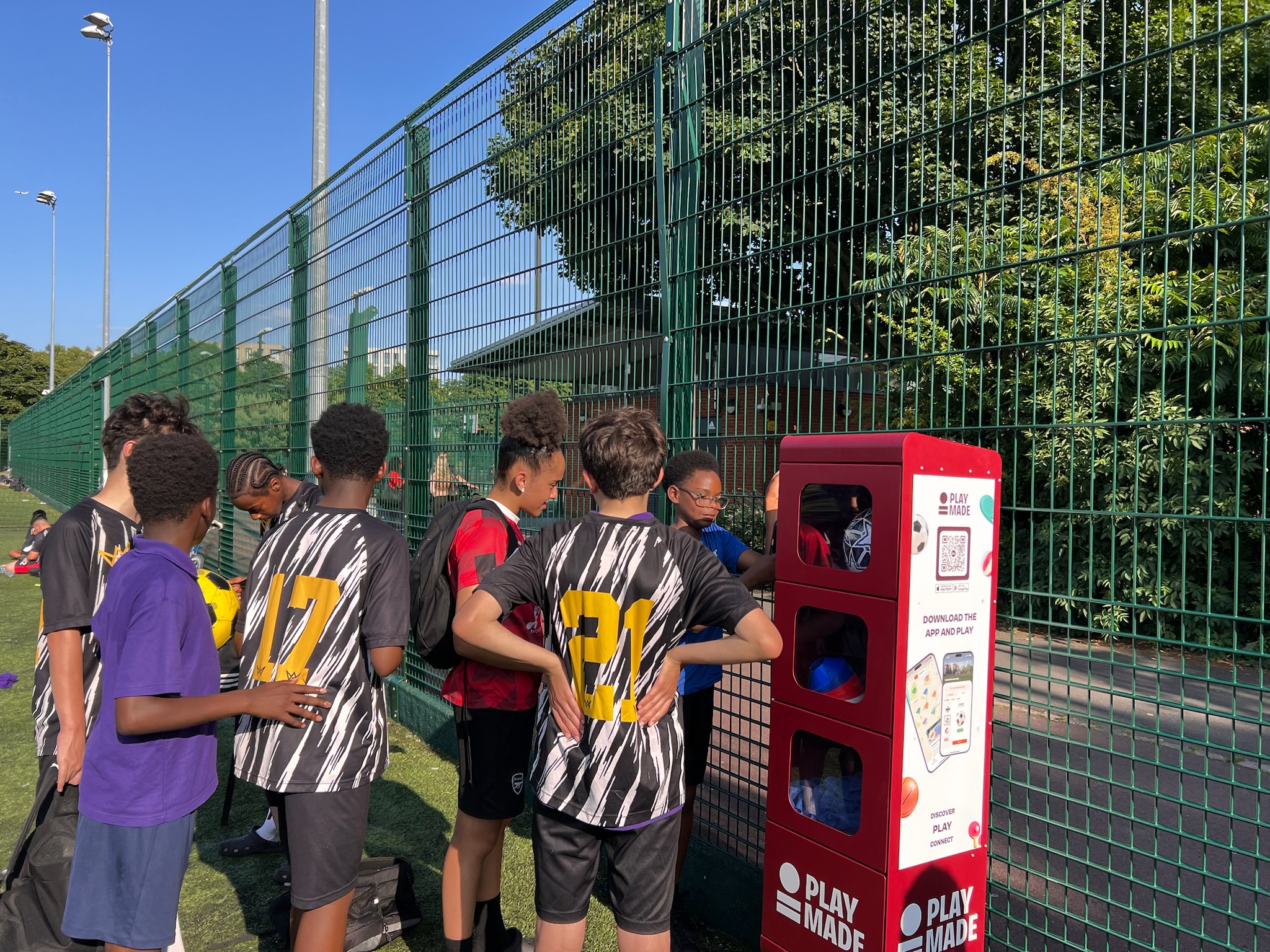 Ping pong game in the park