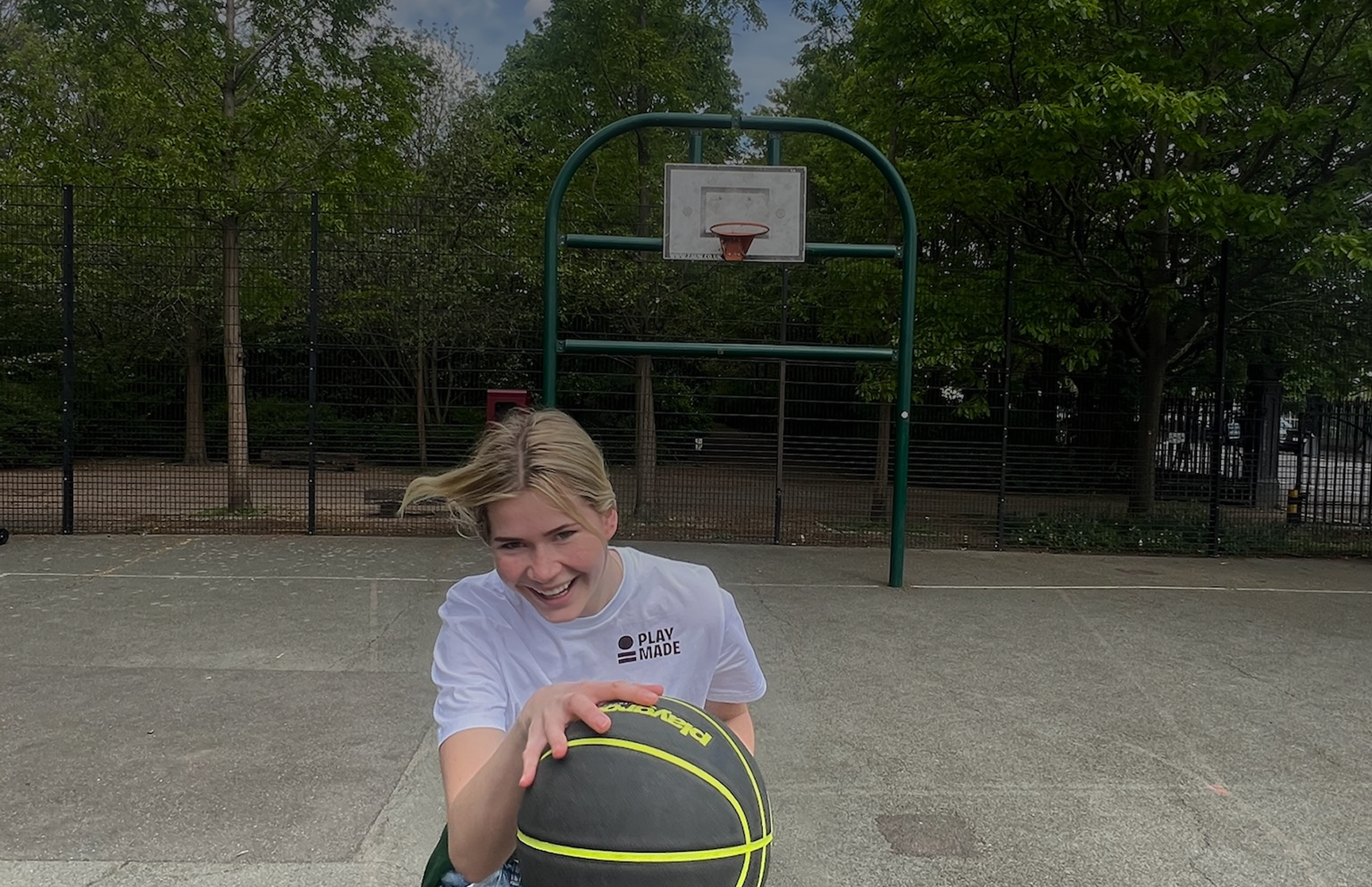 Basketball court with PlayMade equipment