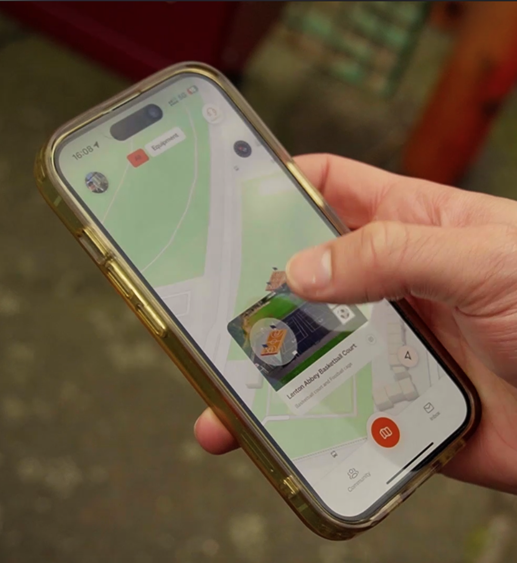 Person using PlayMade app